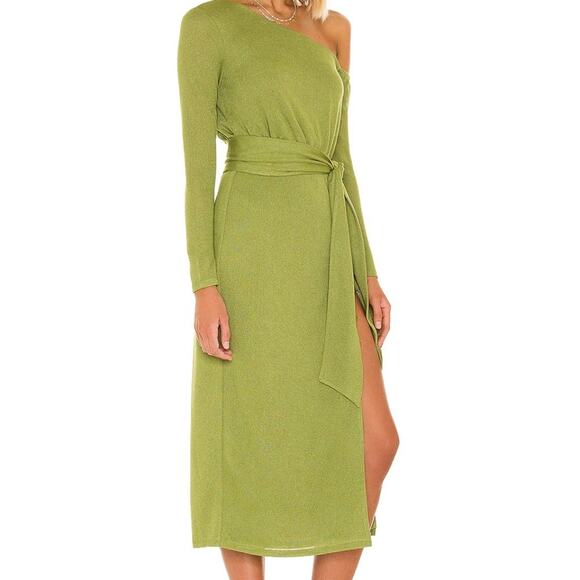 Lovers And Friends Revolve Kayla Midi Dress Green Lightweight Size Small NWT - Picture 2 of 9